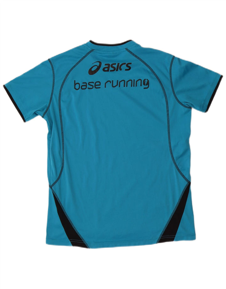 Tricou grafic Asics pentru bărbați Top Mediu Albastru Poliester Bloc de culoare