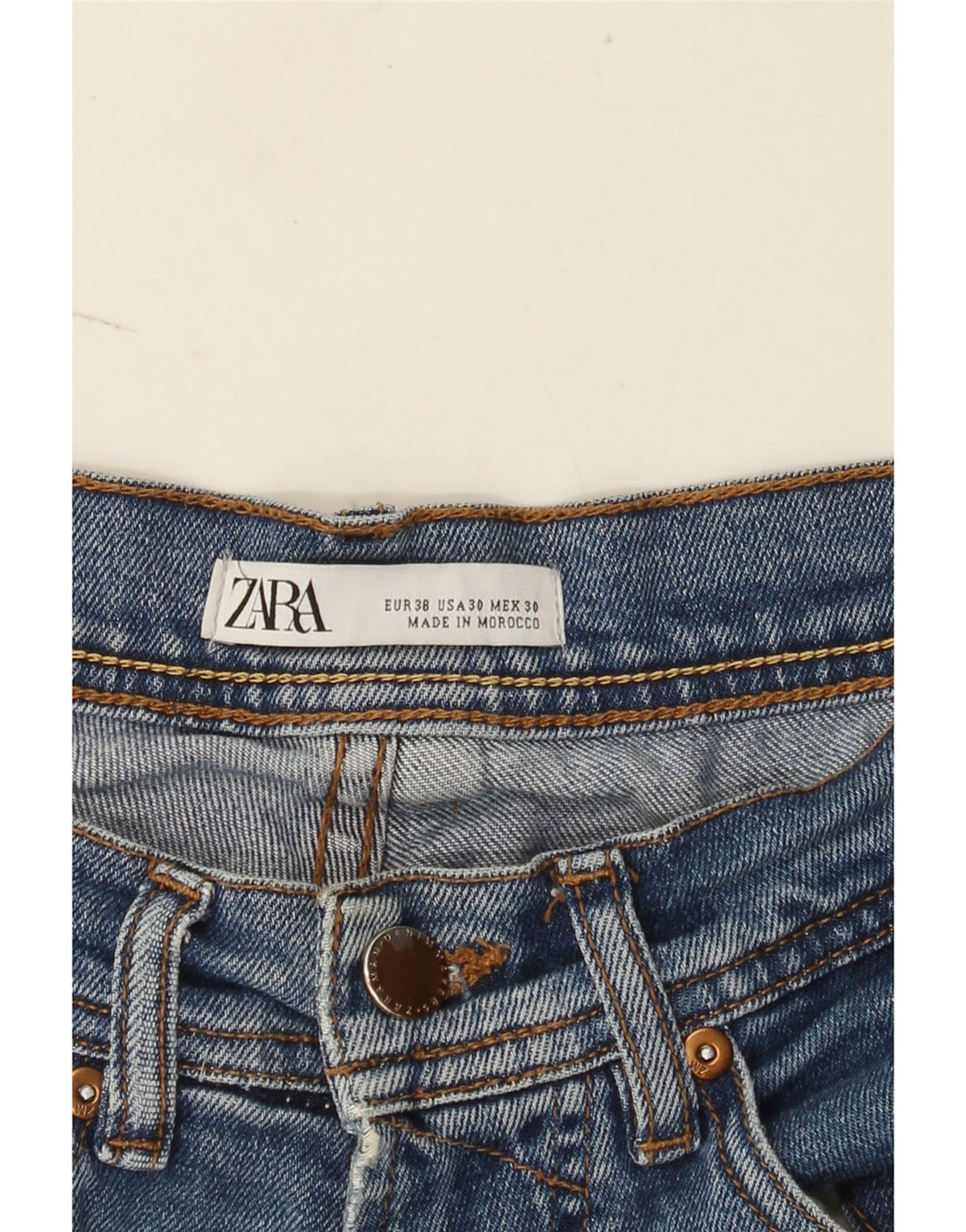 Blugi slim pentru bărbați Zara EU 38 Mici L30 L28 Albastru
