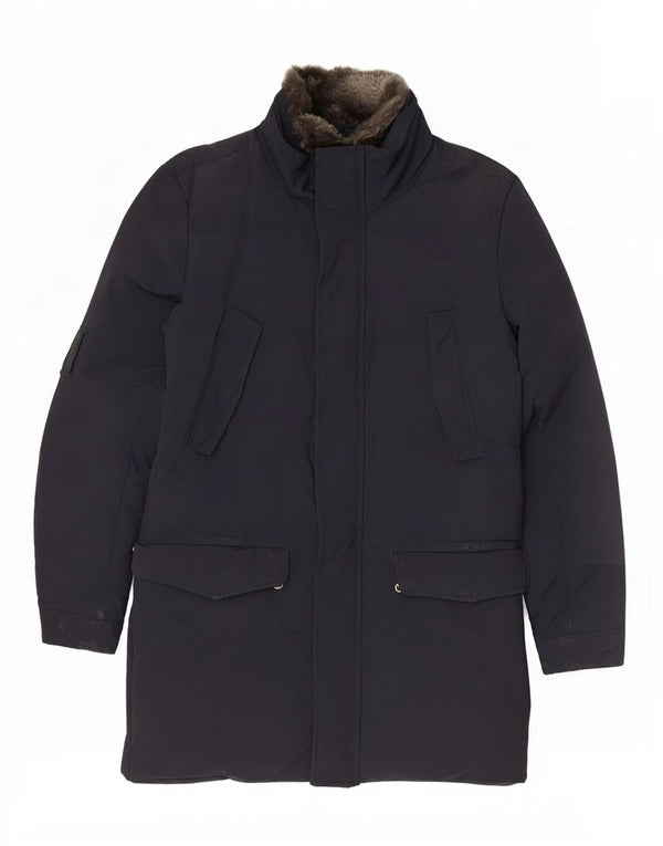 Palton căptușit pentru bărbați Woolrich UK 38 Poliester mediu bleumarin