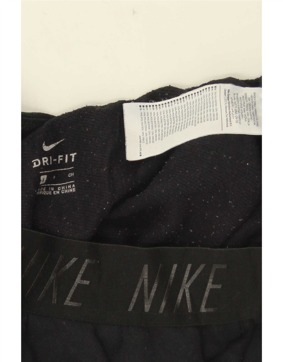 Pantaloni de trening Nike Dri Fit Graphic pentru femei UK 10 Poliester negru mic