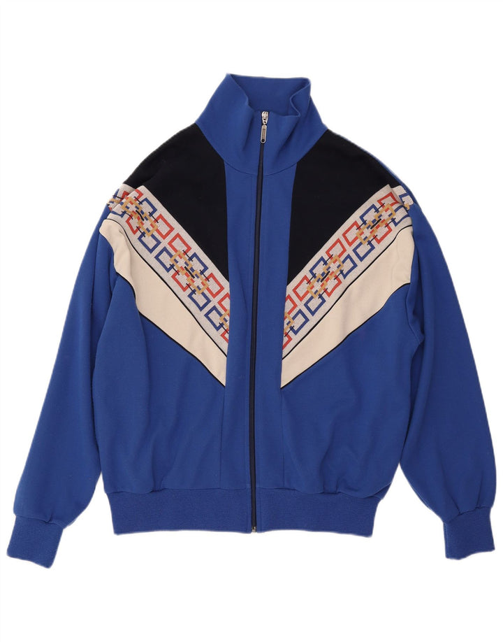 Jachetă de trening pentru femei VINTAGE UK 18 XL, albastru, acrilic