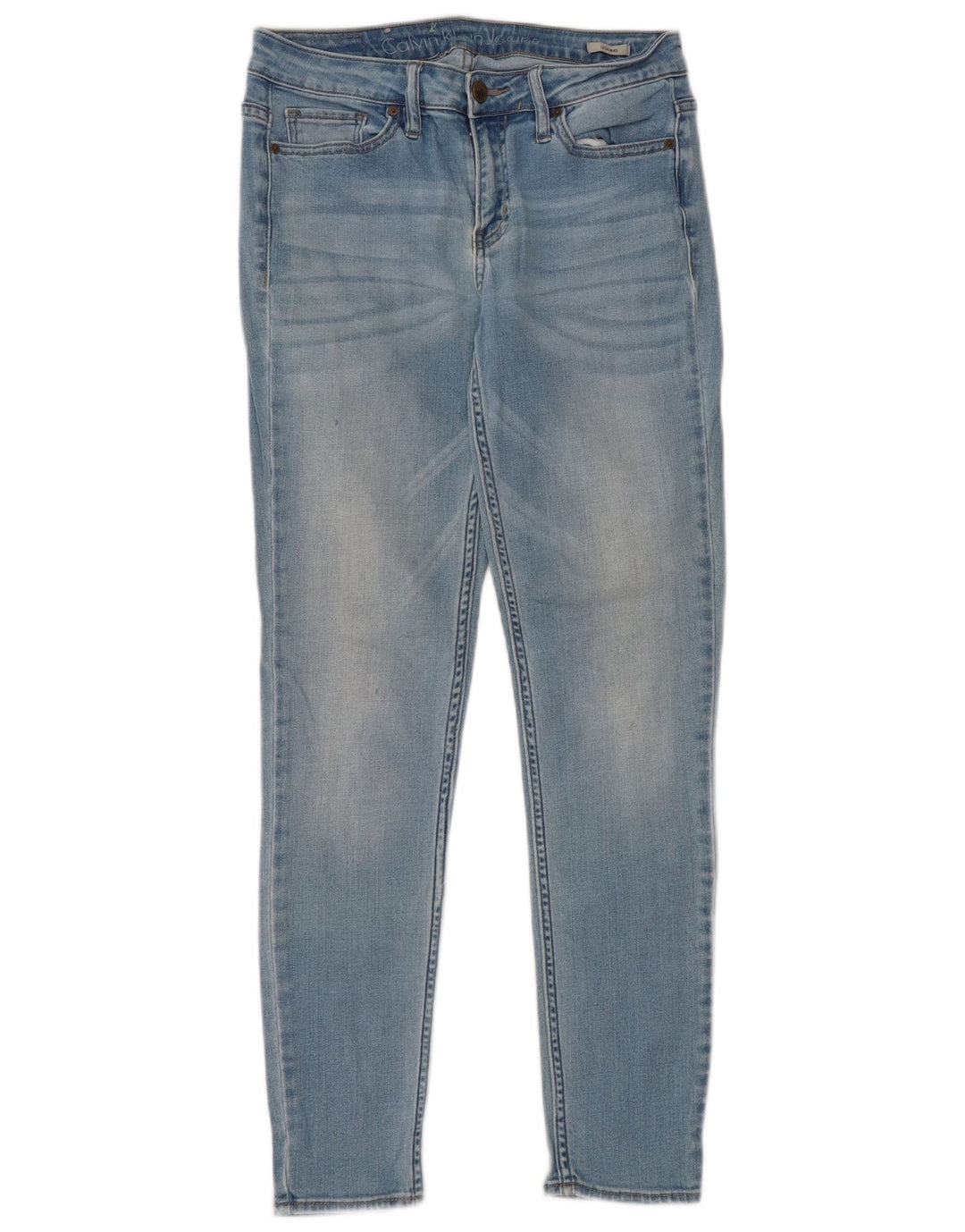 CALVIN KLEIN Blugi skinny cu jambiere pentru femei W28 L28 Albastru