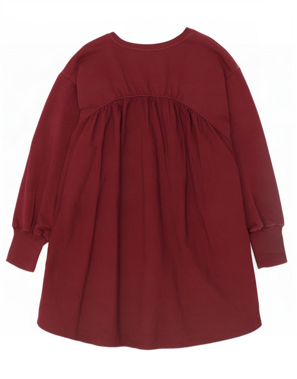 Rochie Pulover pentru Damă Zara UK 14 Mare Bumbac Burgundy