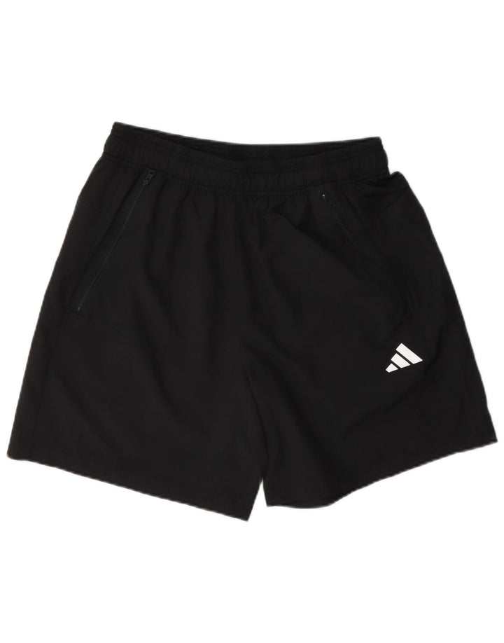 Pantaloni scurți sport Aeroready Adidas pentru bărbați, poliester mediu negru
