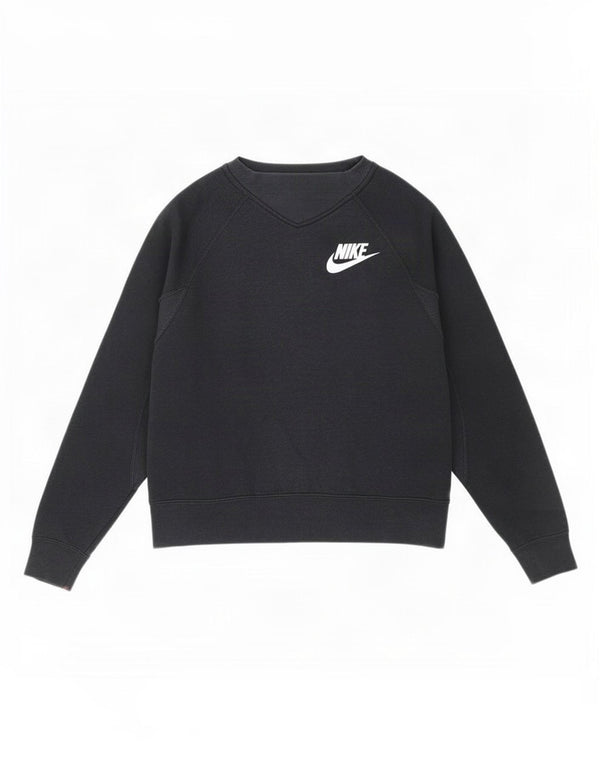 Pulover supradimensionat pentru femei Nike UK 10 Bumbac negru mic