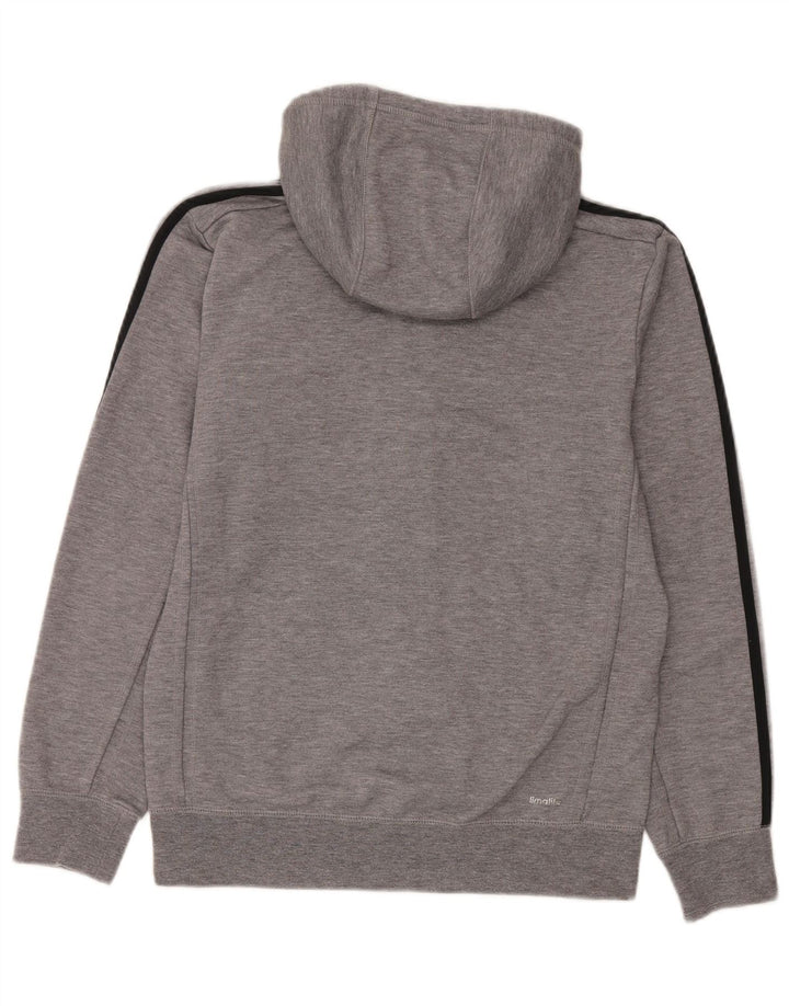 Pulover Adidas Climalite Zip pentru bărbați, poliester cu pături mici, gri