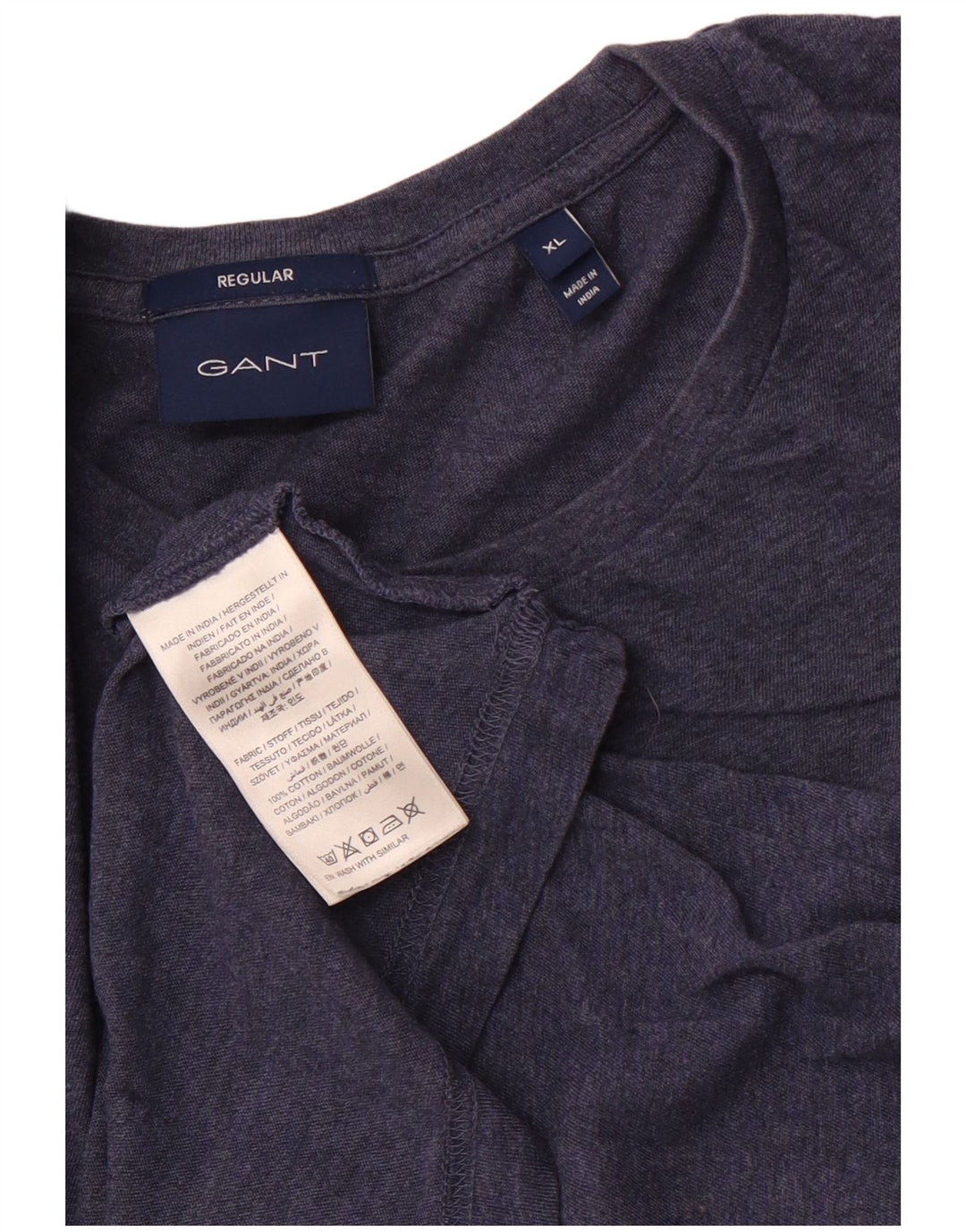 GANT Tricou obișnuit pentru bărbați Top XL Bumbac bleumarin