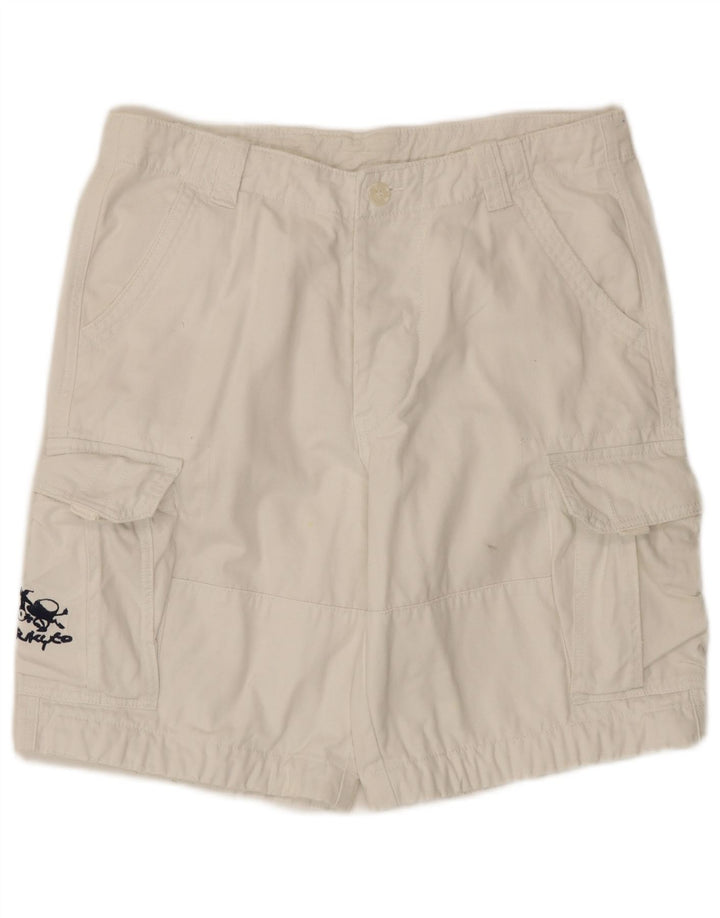 Pantaloni scurti cargo vintage pentru bărbați XL W38 alb