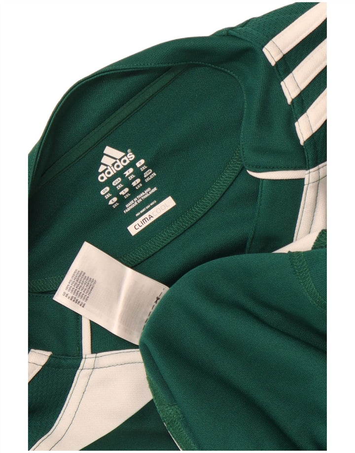 Tricou Adidas Climacool pentru bărbați Top 2XL Poliester cu dungi verzi