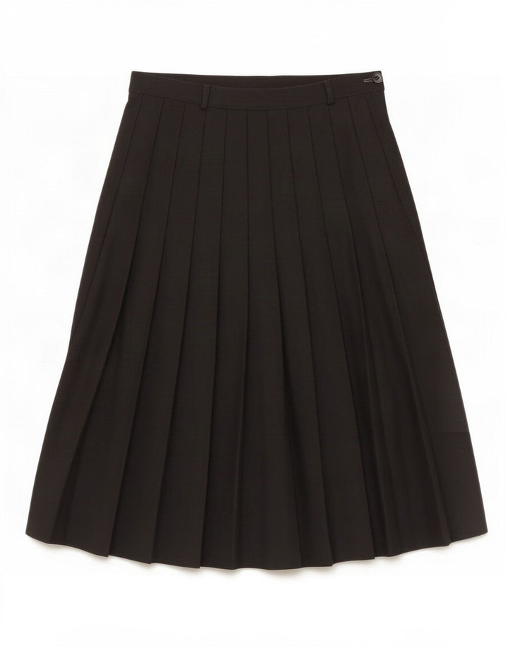 Fusta plisată cuțit vintage pentru femei IT 44 Medium W30 Lână neagră