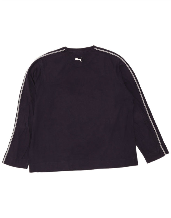 Tricou cu mânecă lungă Puma pentru bărbați, albastru bleumarin, bumbac