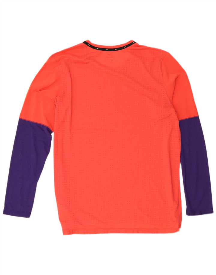 Nike Dri Fit Graphic Top cu mânecă lungă mare portocaliu Colorblock