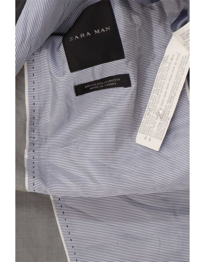 Blazer pentru bărbați Zara cu 2 nasturi EU 54 XL Poliester gri