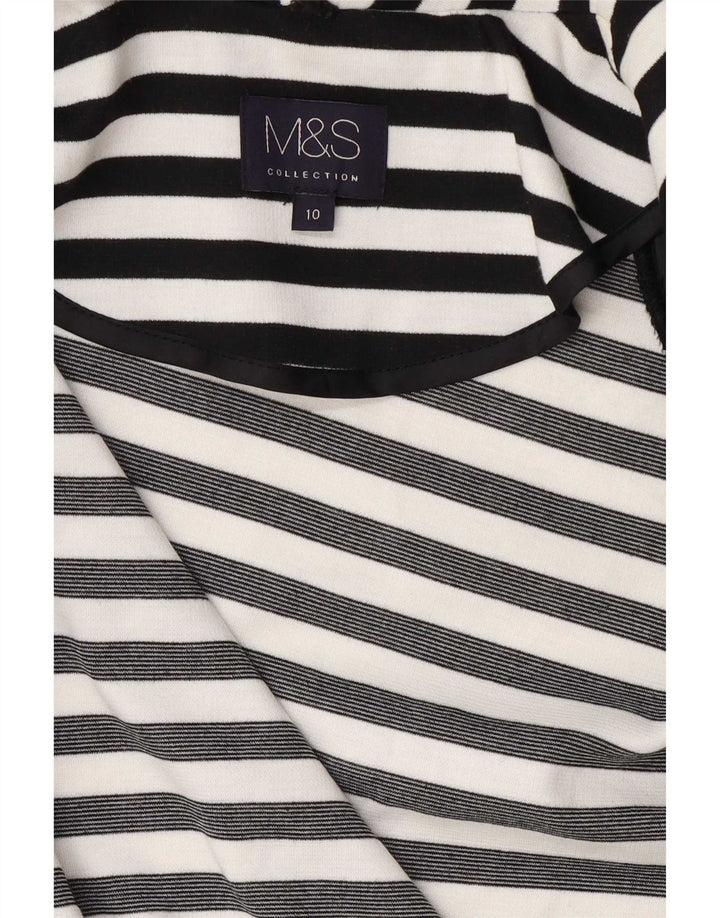 Marks & Spencer jachetă blazer pentru femei UK 10 mic bleumarin cu dungi nautice