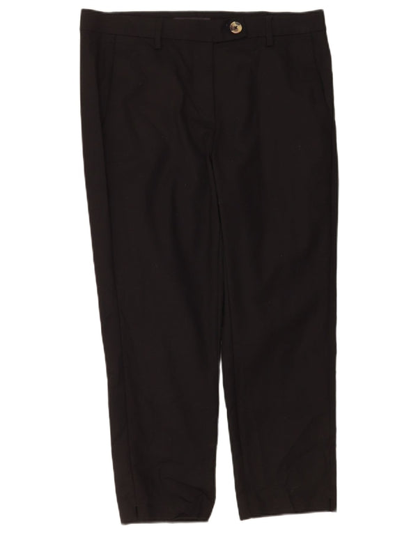 Pantaloni tăiați pentru femei Marks & Spencer UK 12 Medium W30 L24 Negru