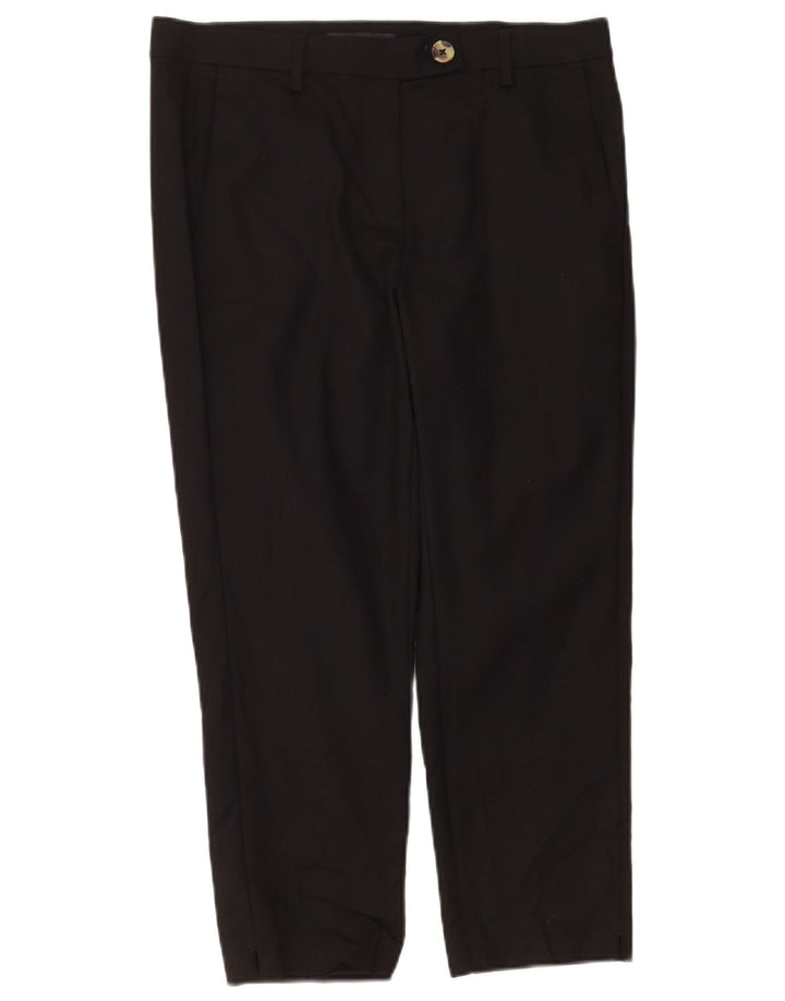 Pantaloni tăiați pentru femei Marks & Spencer UK 12 Medium W30 L24 Negru