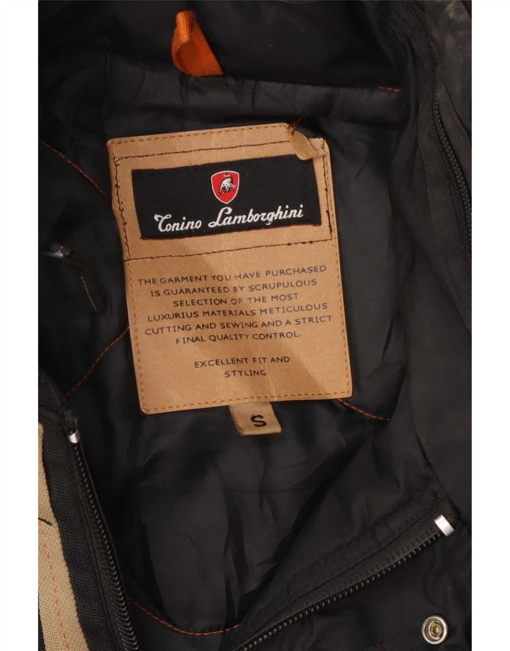 Jachetă căptușită cu glugă pentru bărbați Tonino Lamborghini UK 36 Small Black
