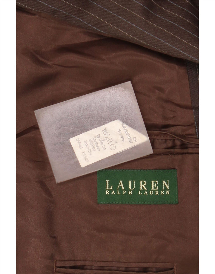 Jachetă pentru bărbați Ralph Lauren cu 2 nasturi, UK 46 3XL, maro, cu dungi