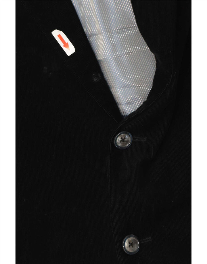 Jachetă blazer croită pentru bărbați Tommy Hilfiger cu 2 nasturi UK 46 Mic Negru