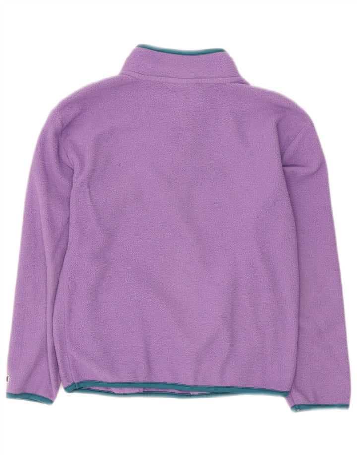 Pulover pentru fete CHAMPION, cu fermoar, decolteu, fleece, 10-11 ani, poliester violet mediu