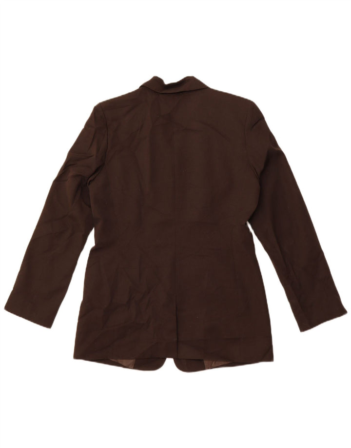Jachetă blazer pentru femei J. CREW, cu 4 nasturi, US 6, lână maro medie