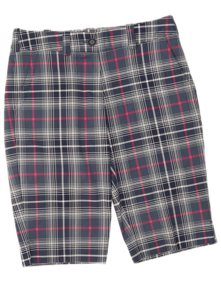 Pantaloni scurti chino Dri Fit Nike pentru femei UK 8 Small W28 Blue Check Poliester
