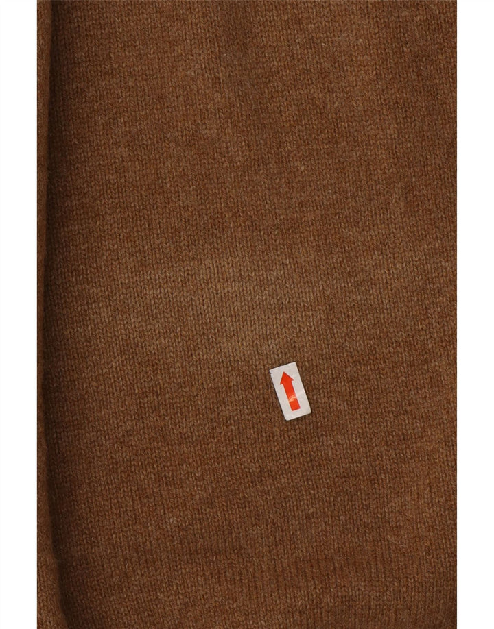 MARLBORO CLASSICS Pulover pentru bărbați cu fermoar și gât, 2XL, lână maro