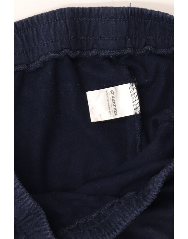 LOTTO Mens Tracksuit Trousers Large Navy Blue Cotton Vintage Lotto and Second-Hand Lotto from Messina Hembry 