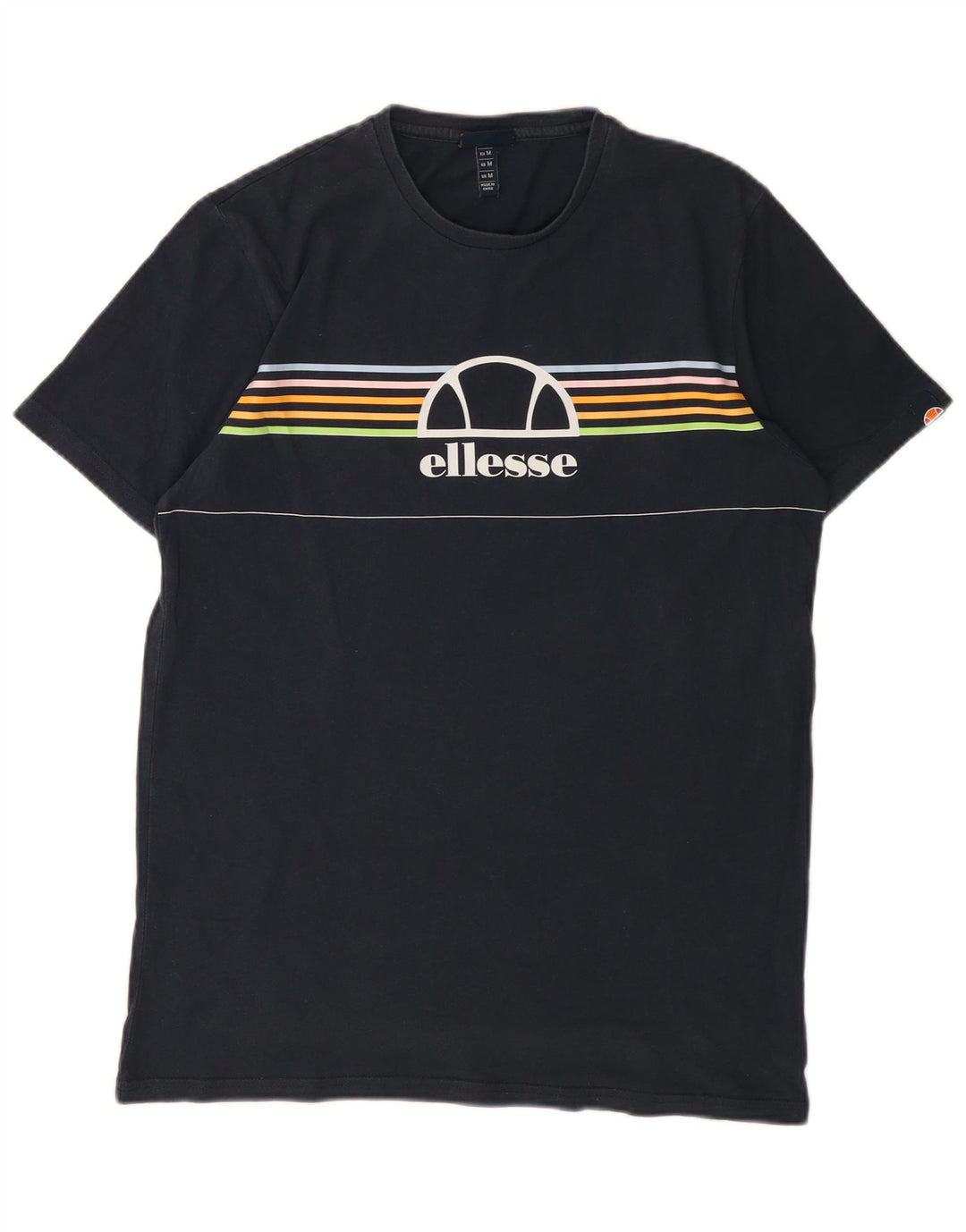 Tricou grafic pentru bărbați ELLESSE Top Mediu Bleumarin cu dungi