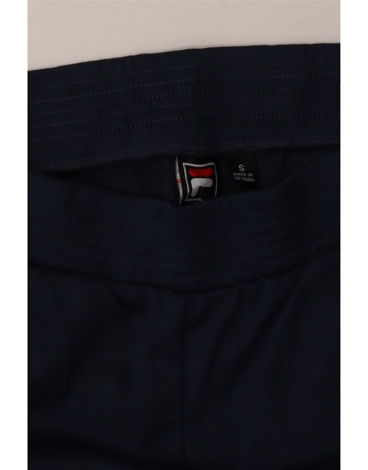 FILA Mens Tracksuit Trousers Small  Navy Blue Colourblock Polyester Vintage Fila and Second-Hand Fila from Messina Hembry 