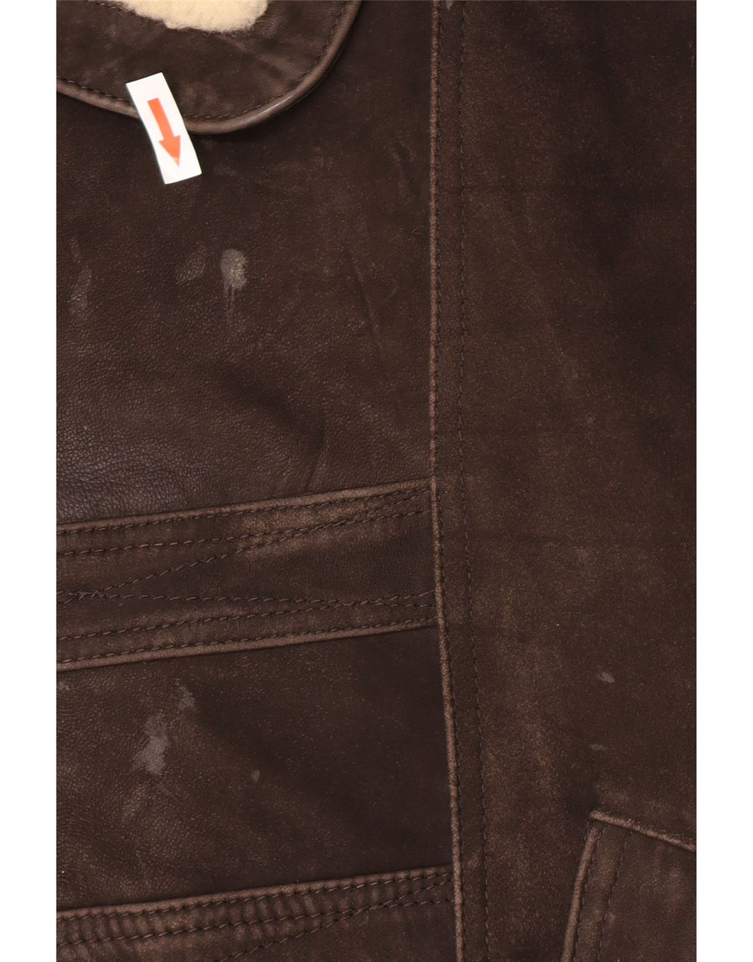 Jachetă de aviator din piele pentru bărbați Gapelle UK 36 Mic, maro, din piele retro