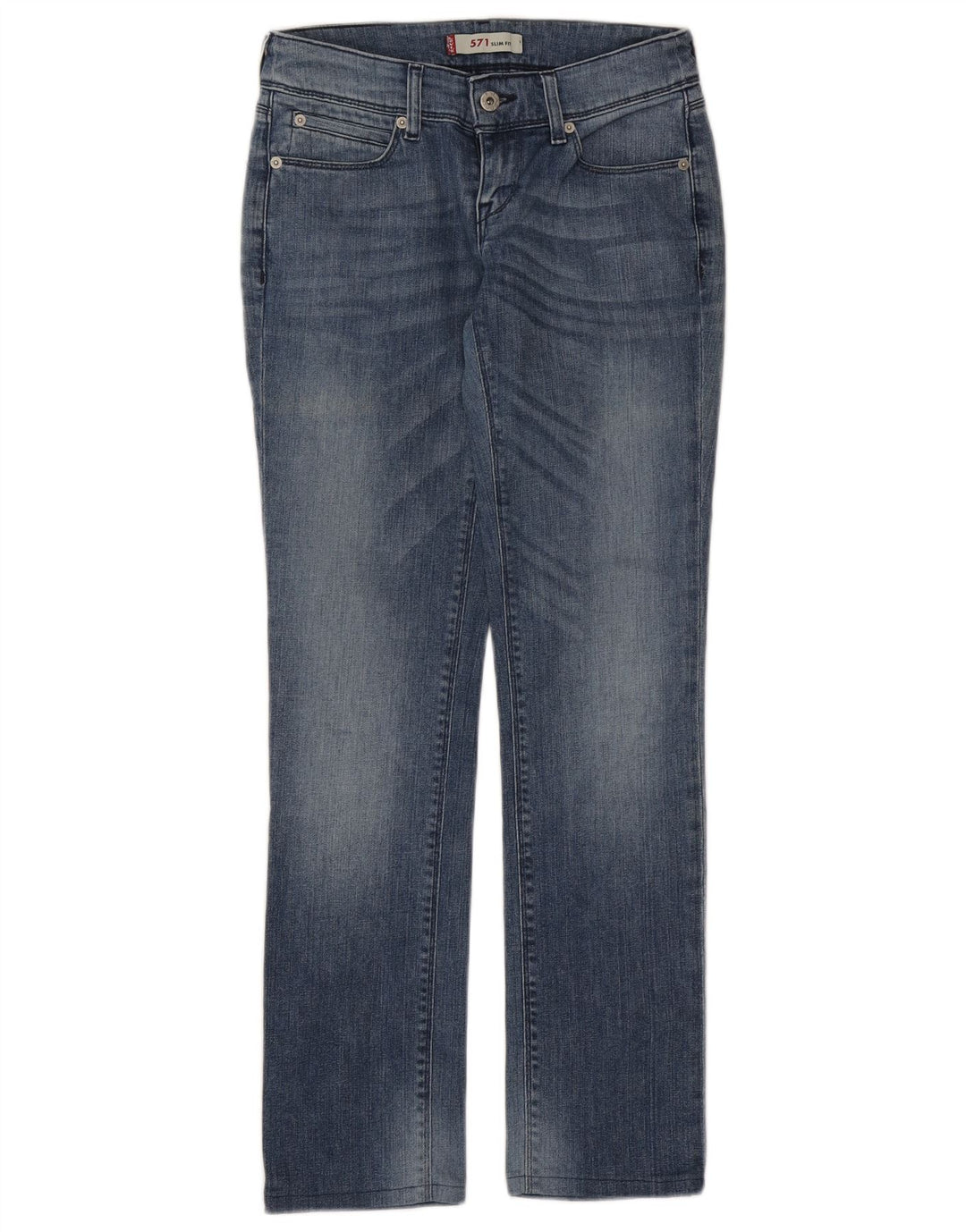 Blugi Levi's 571 Slim pentru femei W28 L30 Bumbac albastru
