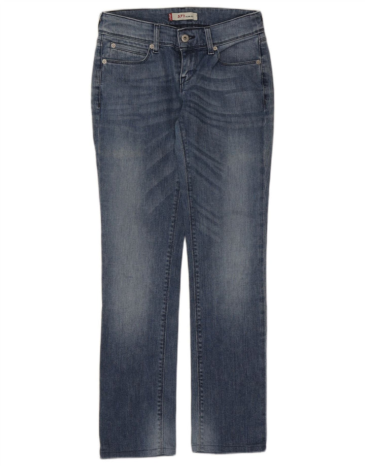 Blugi Levi's 571 Slim pentru femei W28 L30 Bumbac albastru