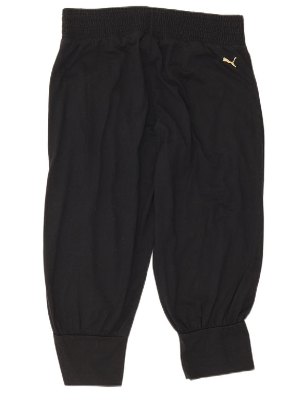 Pantaloni de trening Capri pentru femei Puma Pantaloni de jogging UK 12 Poliester mediu negru