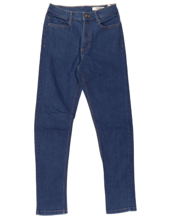 Marks & Spencer Womens Skinny Jeans UK 8 Small W26 L29 Blue Cotton
