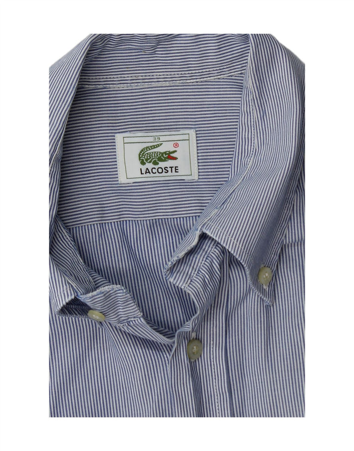 Cămașă pentru bărbați LACOSTE Mărimea 39 Medium Blue Pinstripe