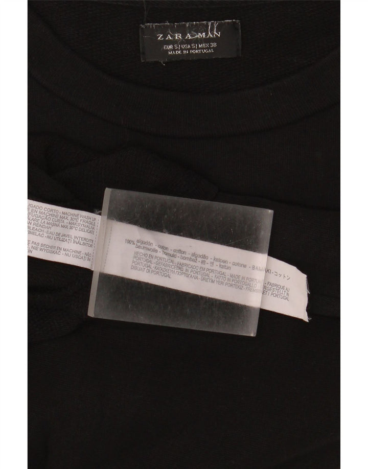 Tricou Zara Barbati Top Mic Negru Bumbac