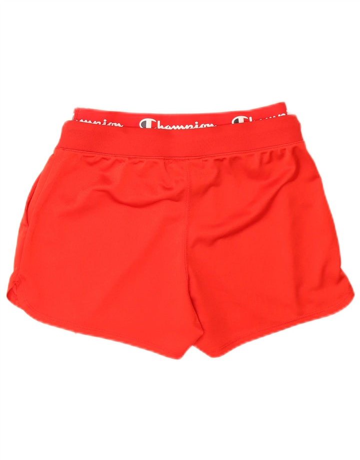 Pantaloni scurti sport grafic pentru femei CHAMPION UK 4 XS poliester roșu