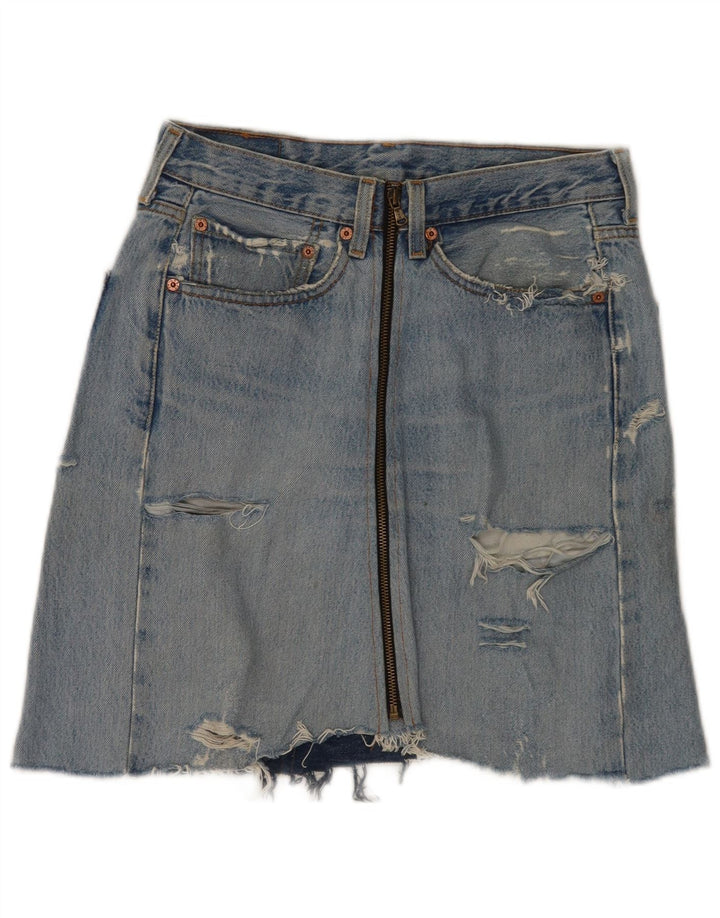 Fusta Levi's 501 Distressed Denim W33 Large Blue