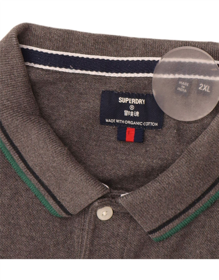 Tricou polo pentru bărbați Superdry 2XL bumbac gri