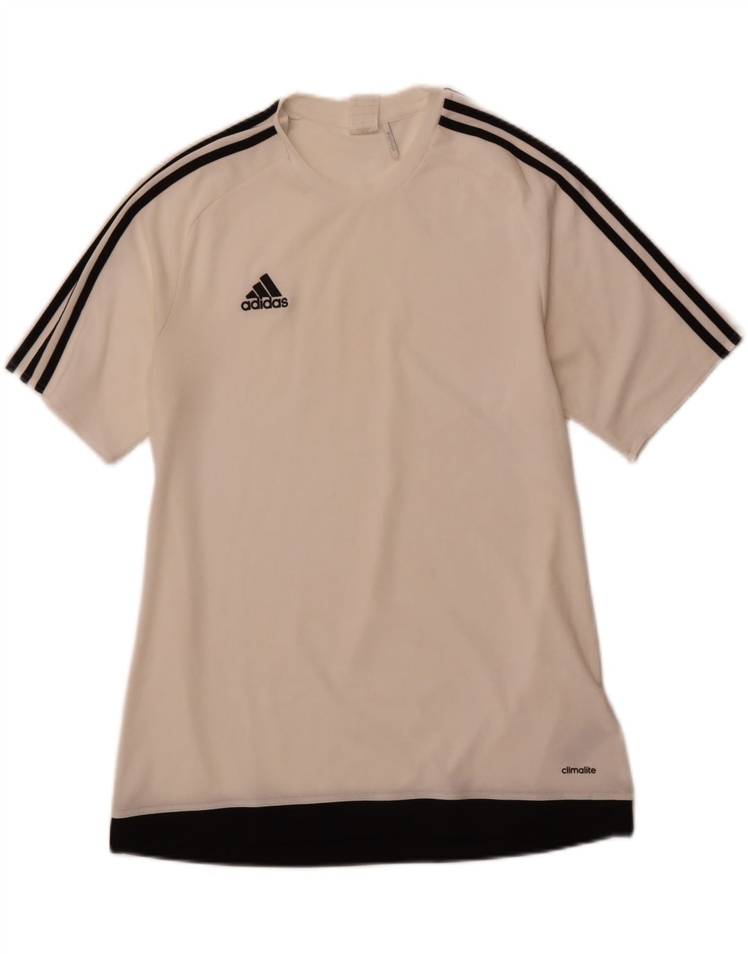 Tricou ADIDAS Climalite pentru bărbați Top mare din poliester alb