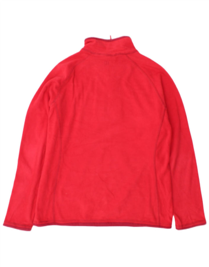 Jumper pentru femei Mountain Warehouse, cu fermoar și gât, din lână UK 14, poliester roșu mare