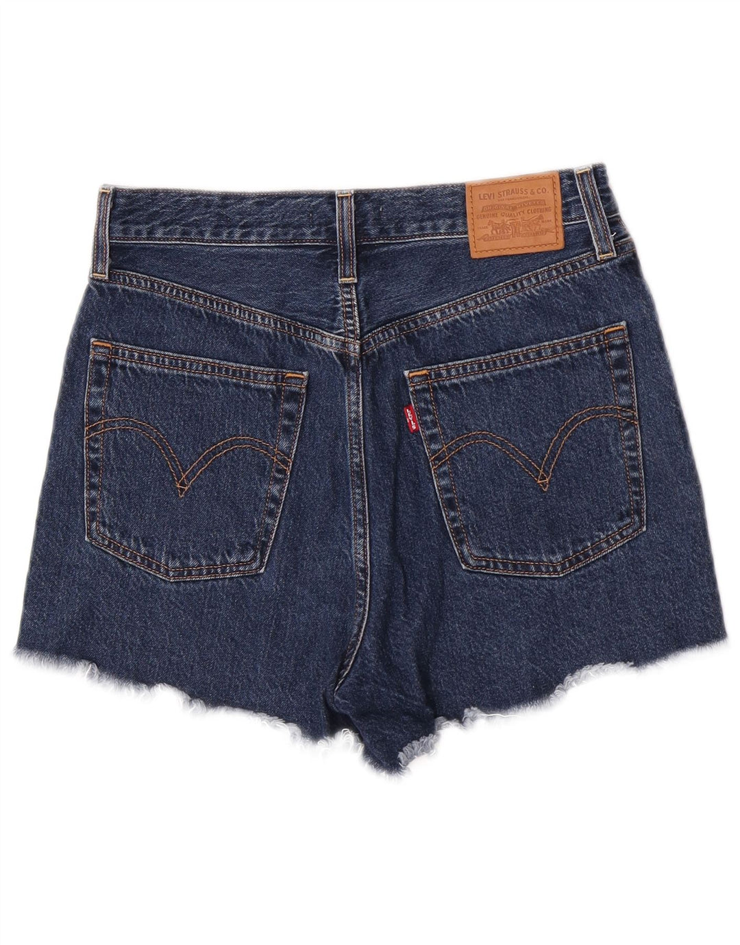 Pantaloni scurți Levi's Ribcage Denim W29 Medium Bluemarin Bumbac
