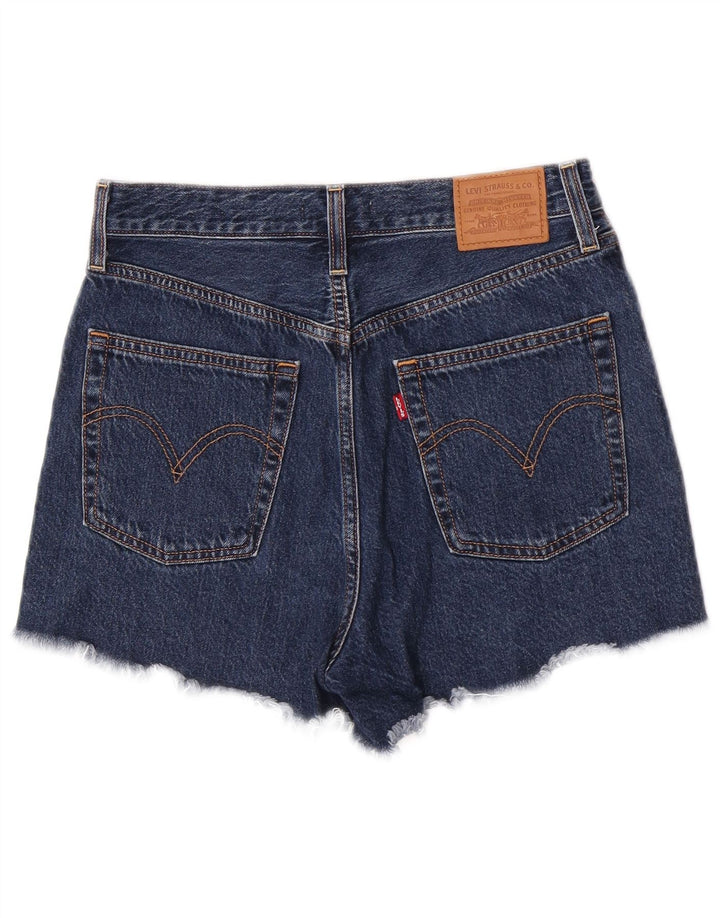 Pantaloni scurți Levi's Ribcage Denim W29 Medium Bluemarin Bumbac