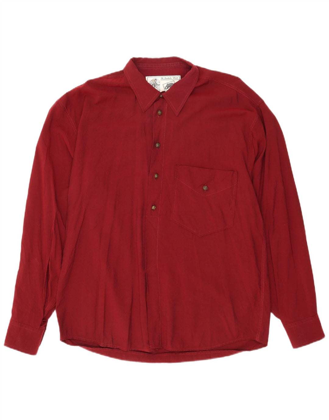 Cămașă Bărbați VINTAGE XL Viscoză Burgundy