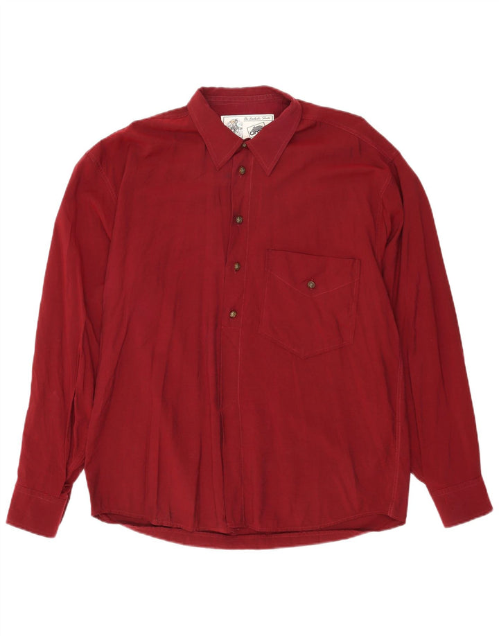 Cămașă Bărbați VINTAGE XL Viscoză Burgundy