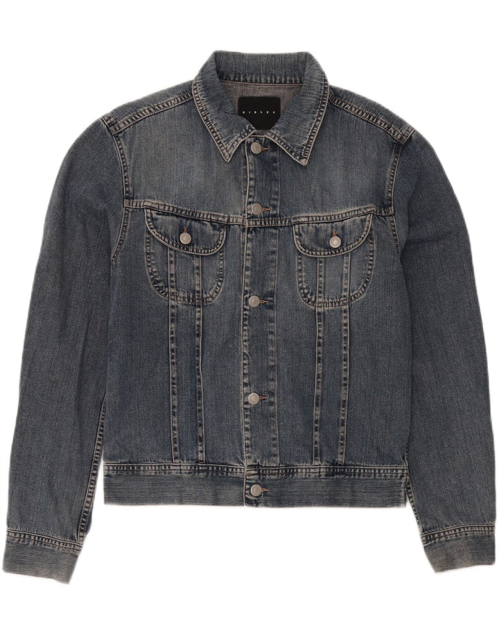 SISLEY Mens Denim Jacket UK 38 Medium Blue Cotton