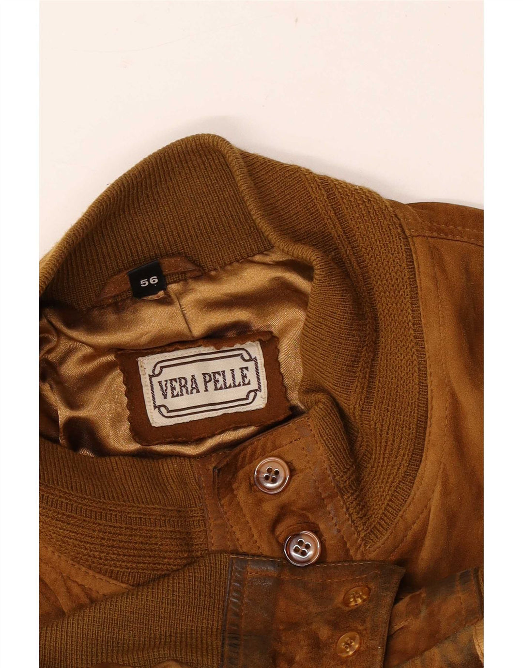 Bomber vintage pentru bărbați din piele intoarsa IT 56 2XL din piele bej