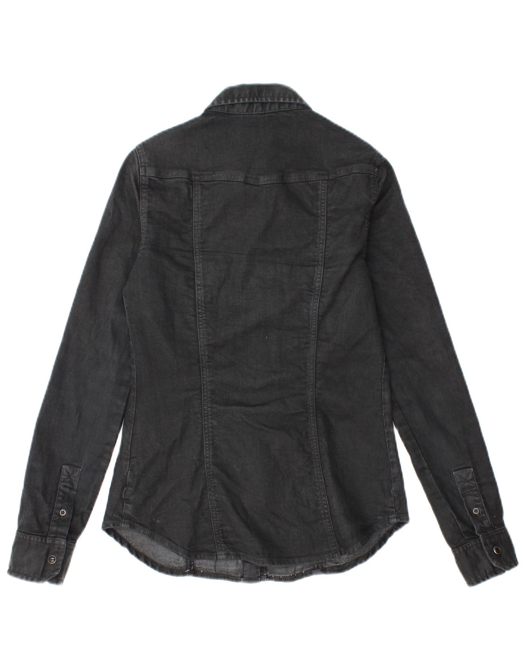 Cămașă de blugi pentru femei Zara UK 10 Bumbac negru mic