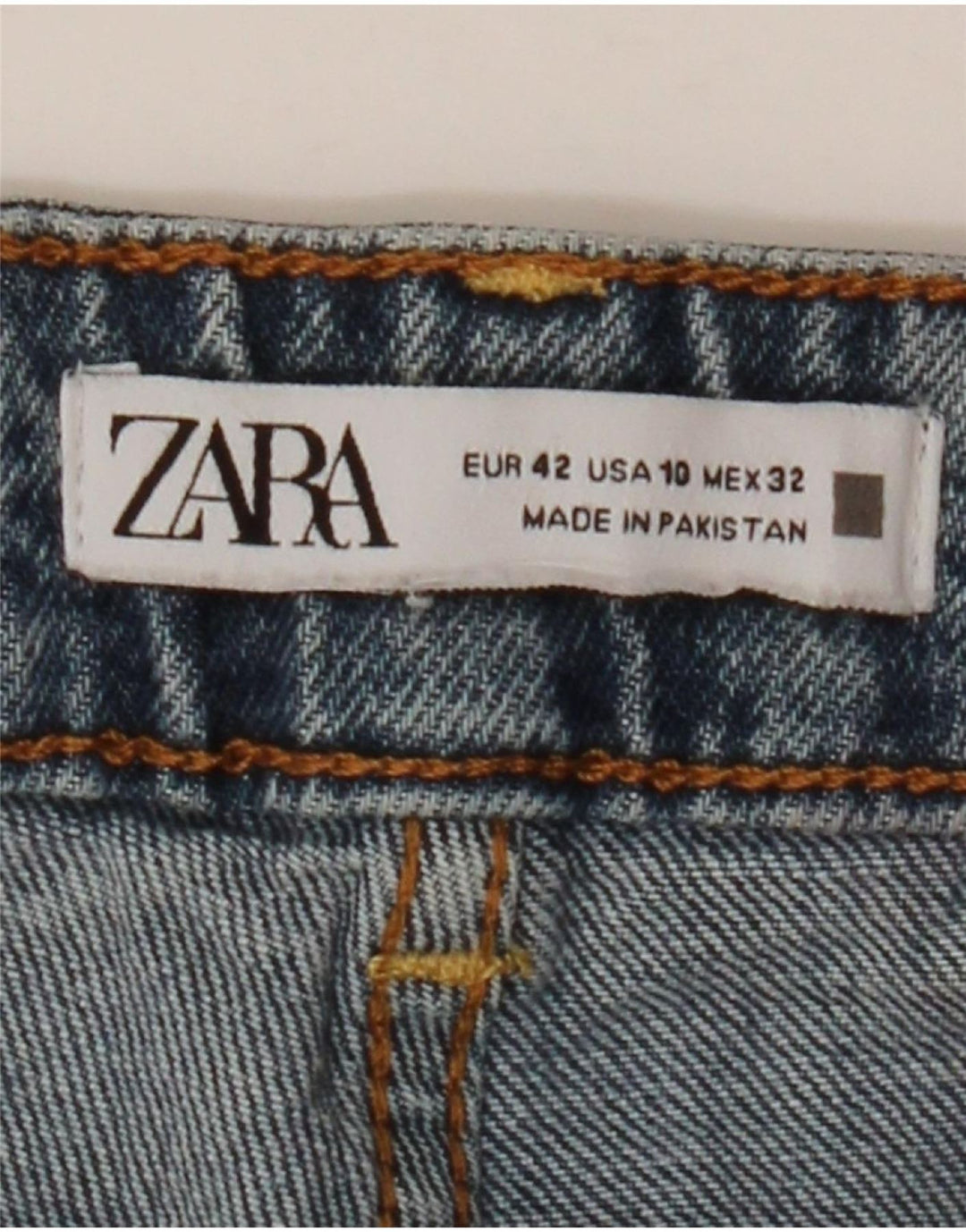 Blugi Drepți Femei ZARA EU 42 Large W32 L26 Albastru